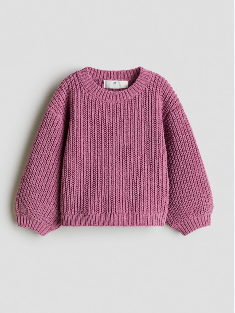H&M Kid’s Chenille-Knit Mauve Sweater